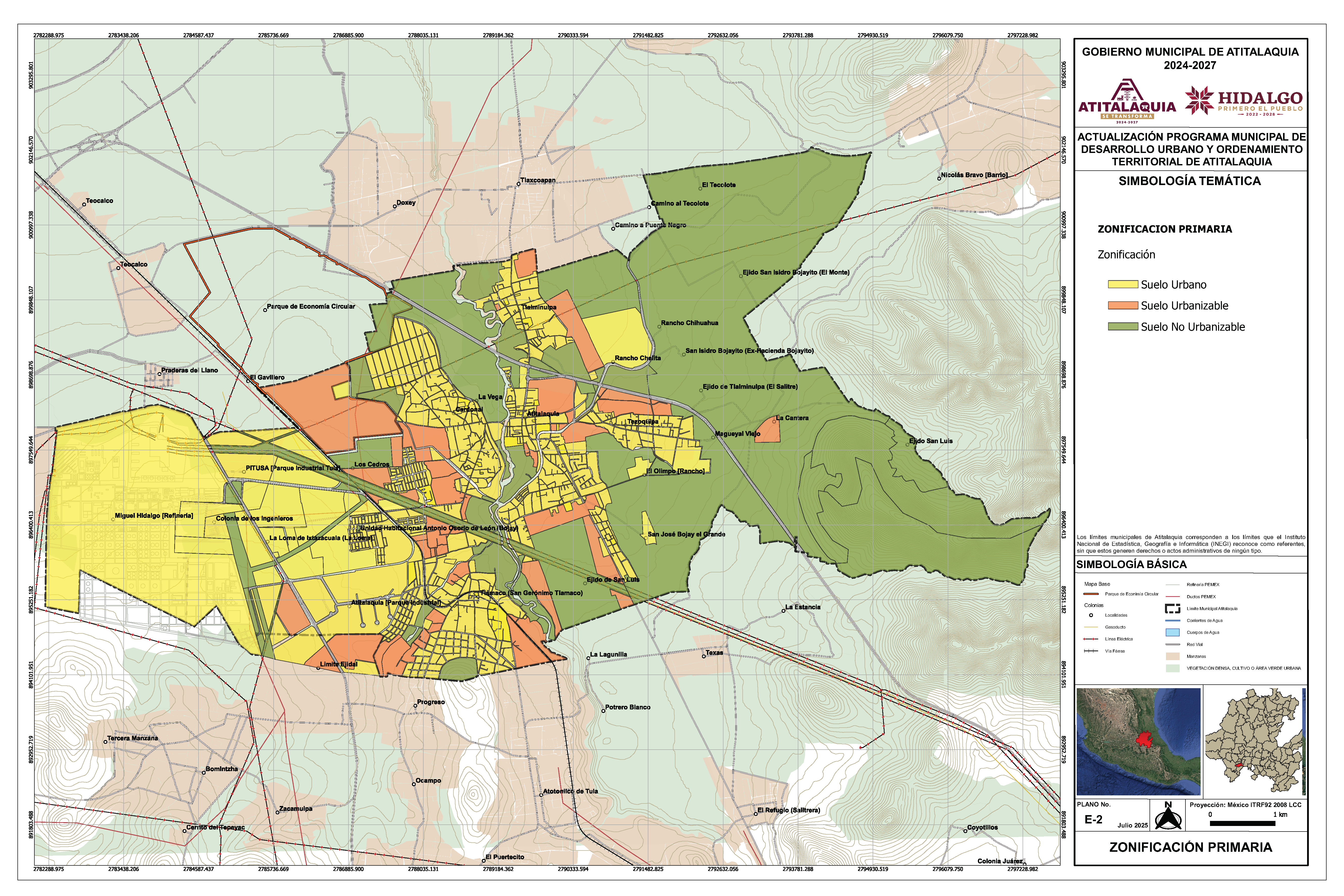 Mapa: Zonificación primaria